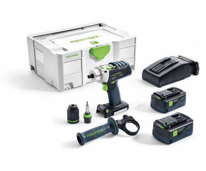 Фото Аккумуляторная ударная дрель-шуруповёрт Festool QUADRIVE PDC 18/4 Li 5,2 Plus в интернет-магазине ToolHaus.ru